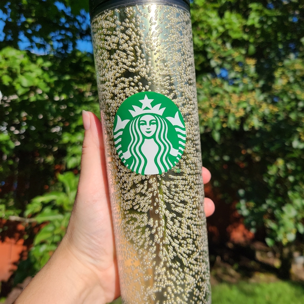 2020 STARBUCKS Gold Bubble Travel Tumbler